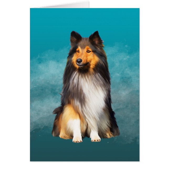 Sheltie Shetland Sheepdog Art Portrait (Devant)