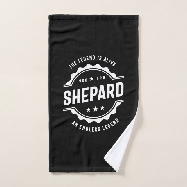 Shepard Nom personnalisé Cadeau d'anniversaire (Serviette à main)