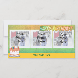 Sherbet Rainbow Heureux Cartes photos de naissance