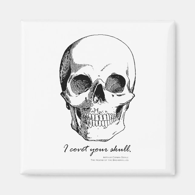 Sherlock Citation Je Covet Votre Crâne Magnet goth (Devant)