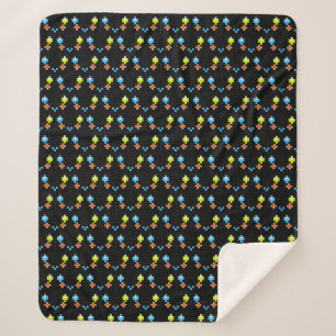 Sherpa Cadeau de couverture Pixel Art avec sourire