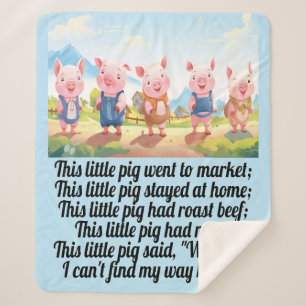Sherpa Cinq petits cochons - rime de pépinière couverture