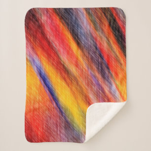 Sherpa Couleurs Abstraites coucher de soleil Couverture S