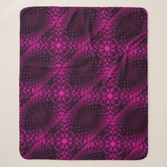 Sherpa Couverture à motif abstrait rose (Devant)