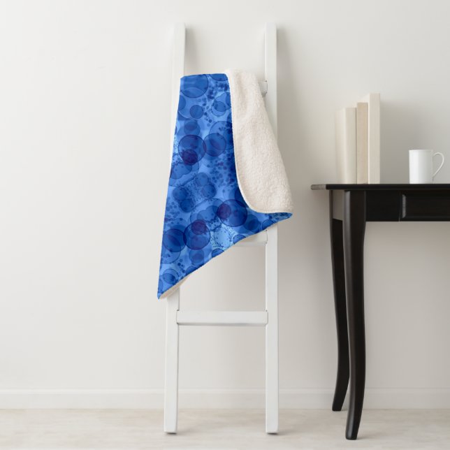 Sherpa Couverture à motif bulle bleue (En situation)