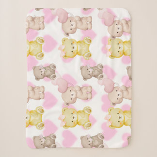 Sherpa Couverture à motif esthétique Cozy Heart & Bear