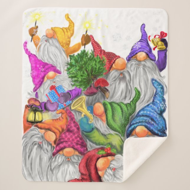 Sherpa Couverture aux lutins de Noël (Devant)