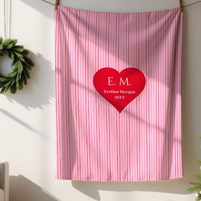 Sherpa Couverture Cadeau Cœurs Rouges Romantiques pour Fe (Romantic Red Hearts Gift for Wife Blanket)