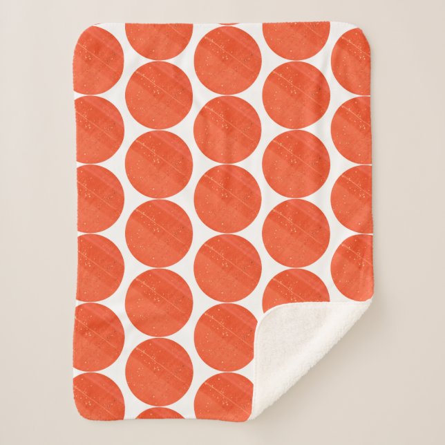 Sherpa Couverture Cercles Texture de Jaspe de Jade Rouge  (Devant)