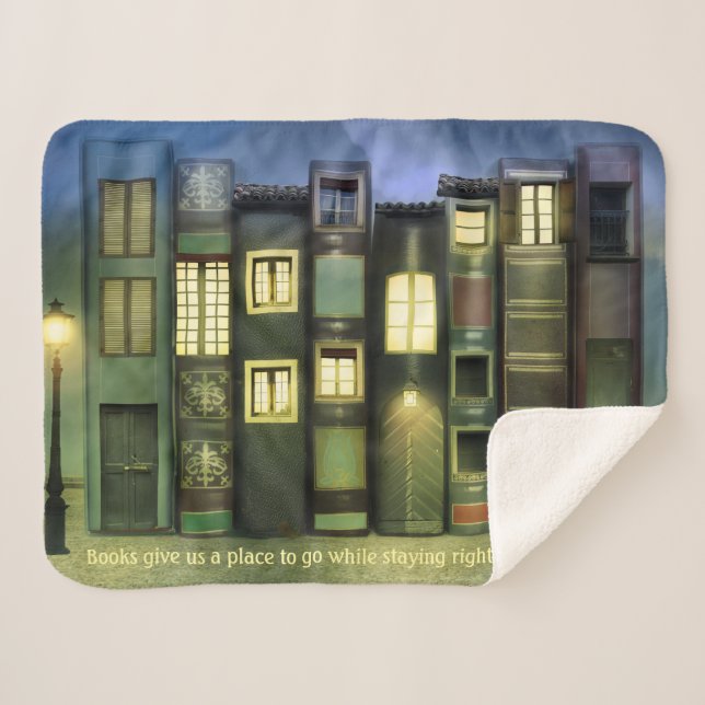 Sherpa Couverture confortable pour les amateurs de livres (Devant (Horizontal))