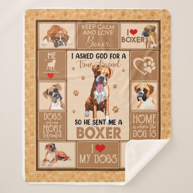 Sherpa Couverture de chien de boîte personnalisée, cadeau (Devant)