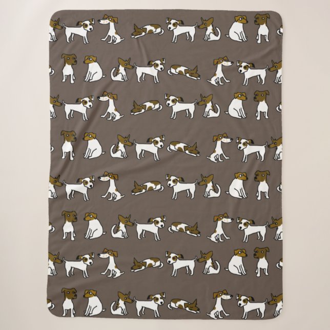 Sherpa Couverture de dessin animé Jack Russell (Devant)