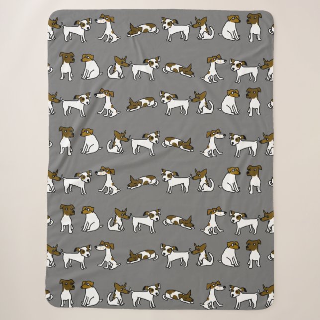 Sherpa Couverture de dessin animé Jack Russell (Devant)