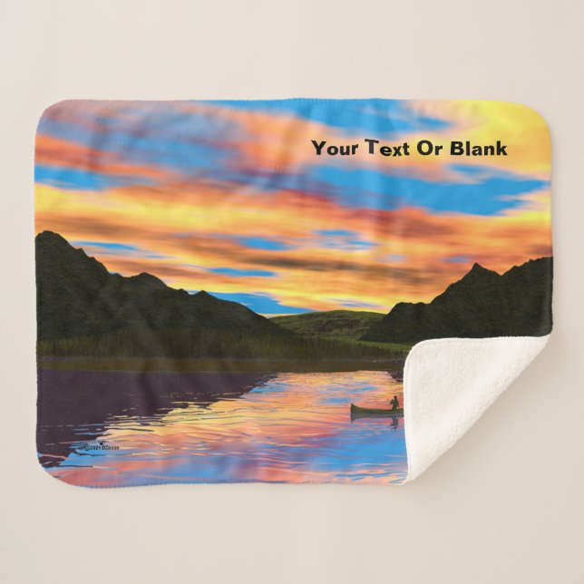 Sherpa Couverture de jet Canoë sur le lac Sunset (Devant (Horizontal))