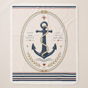 Sherpa Couverture de jet classique nautique Sailorcore