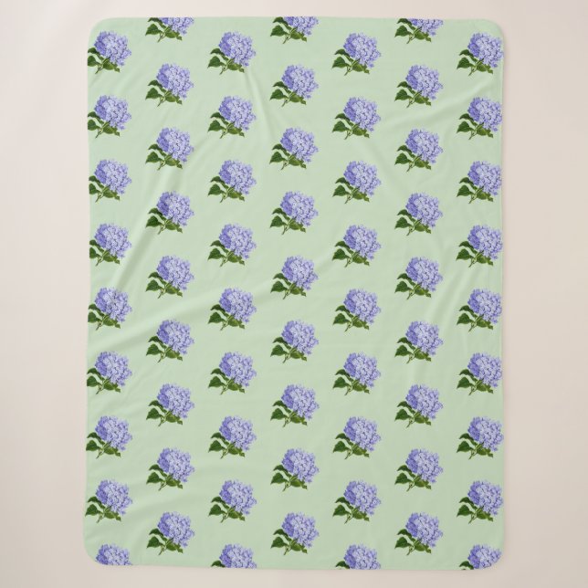 Sherpa Couverture de jet hydrangea florale (Devant)