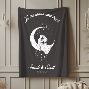 Sherpa Couverture de mariage personnalisée avec nom et da