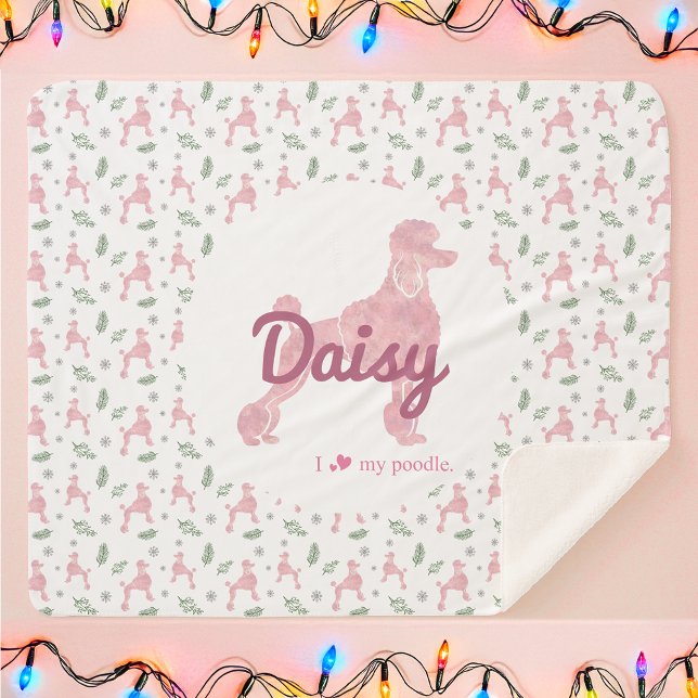 Sherpa Couverture de Noël personnalisée rose pastel pour  (Créateur téléchargé)