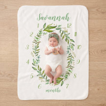 Couverture de photo mensuelle d'étape de bébé Boho