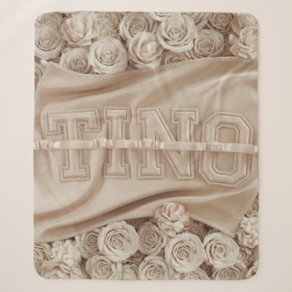 Sherpa Couverture de Rose brodé TINO