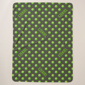 Sherpa Couverture de tennis personnalisée avec nom – Vert