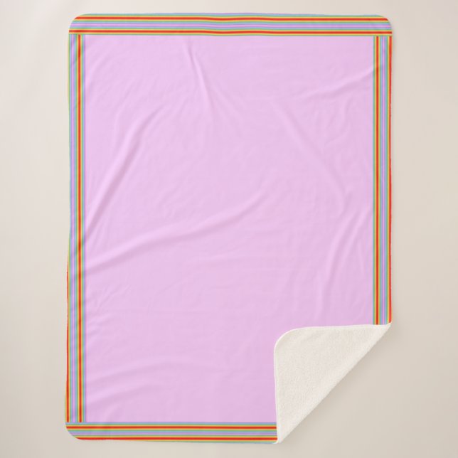 Sherpa Couverture d'enveloppement arc-en-ciel rose (Devant)