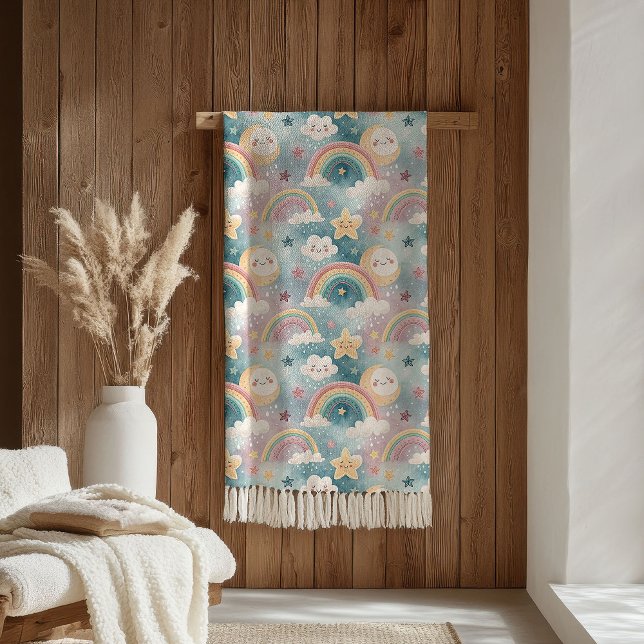 Sherpa Couverture Douillette Arc-en-Ciel, Cadeau Doux pou (Rainbow Snuggle Blanket Soft Gift for Young Hearts)