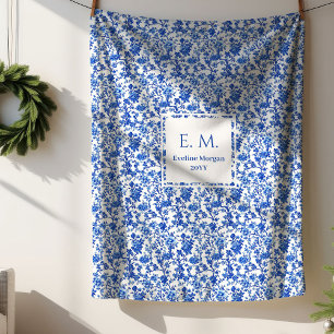 Sherpa Couverture Douillette Personnalisée Toile Florale 