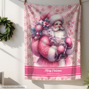 Sherpa Couverture du Père Noël rose pour les filles Nom p