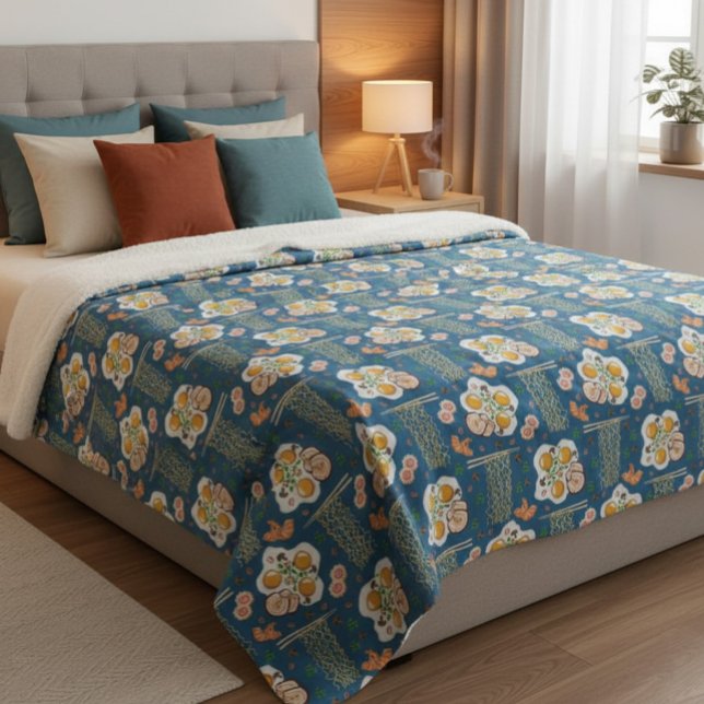 Sherpa Couverture en polaire d'inspiration asiatique avec (Créateur téléchargé)