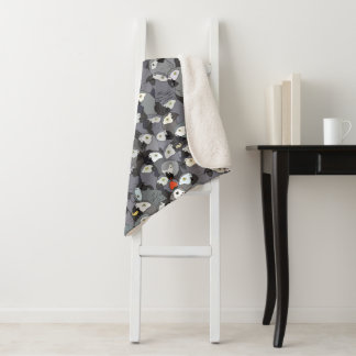Sherpa Couverture en polaire Motif en gris d'Afrique