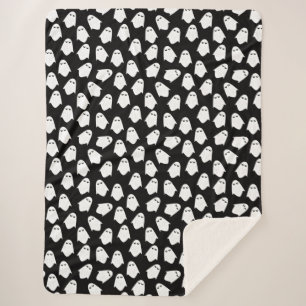 Sherpa Couverture en silhouette motif Fantômes