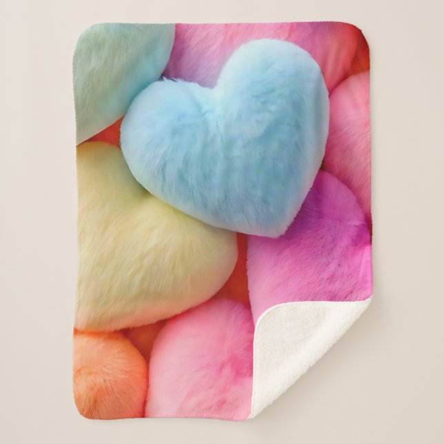 Sherpa Couverture en toison de coeur (Devant)