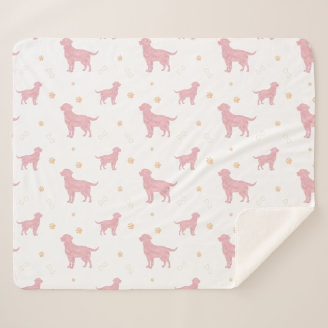 Sherpa Couverture minimale rose pastel Labrador Retriever (Devant (Horizontal))