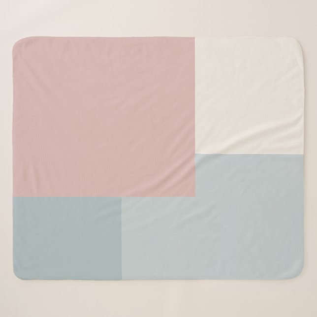 Sherpa Couverture Moderne Esthétique Abstraite Bloc de Co (Devant (Horizontal))