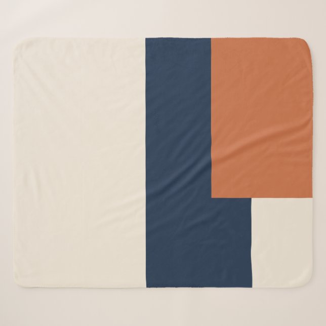 Sherpa Couverture Moderne Esthétique Abstraite Bloc de Co (Devant (Horizontal))