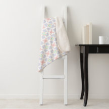 Couverture Mosaïque Fleurie Pastel