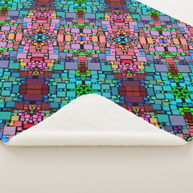 Sherpa Couverture Mosaïque Géométrique Colorée (3/4)