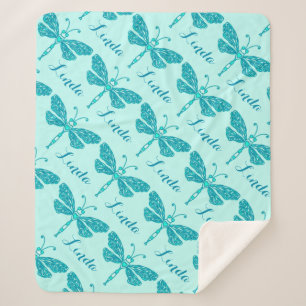 Sherpa Couverture motif de libellule de nom d'aqua person