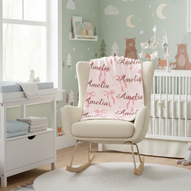 Sherpa Couverture personnalisée avec le nom du bébé – Cad (Créateur téléchargé)
