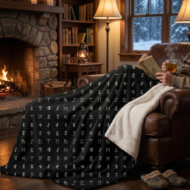 Sherpa Couverture personnalisée avec monogramme et symbol (Créateur téléchargé)