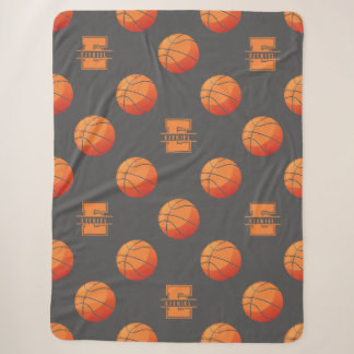 Sherpa Couverture personnalisée de basketball avec monogr