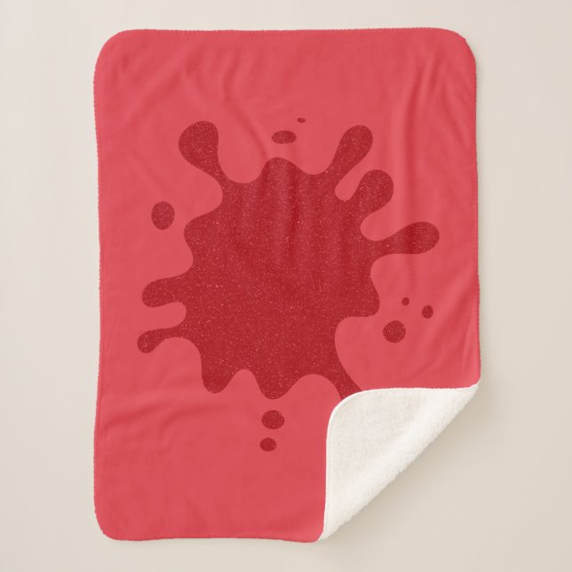 Sherpa Couverture personnalisée Splash en rouge tomate (Devant)