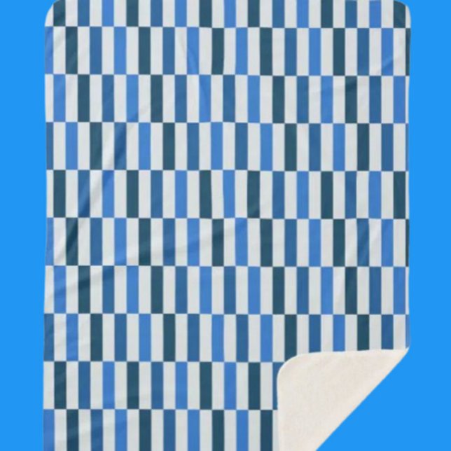 Sherpa Couverture Polaire à Rayures Blue Line Flow (Créateur téléchargé)