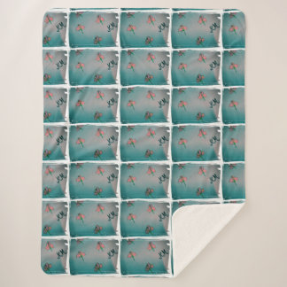 Sherpa Couverture rose de flottille aqua