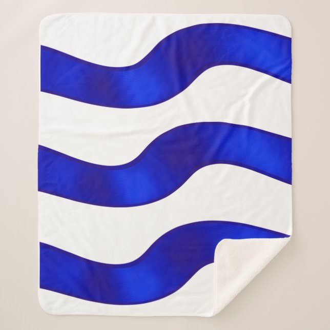 Sherpa Couverture ruban bleu avec un arrière - plan blanc (Devant)