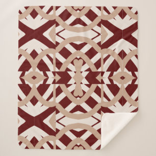 Sherpa Couverture Sherpa, motif de tissu classique marron