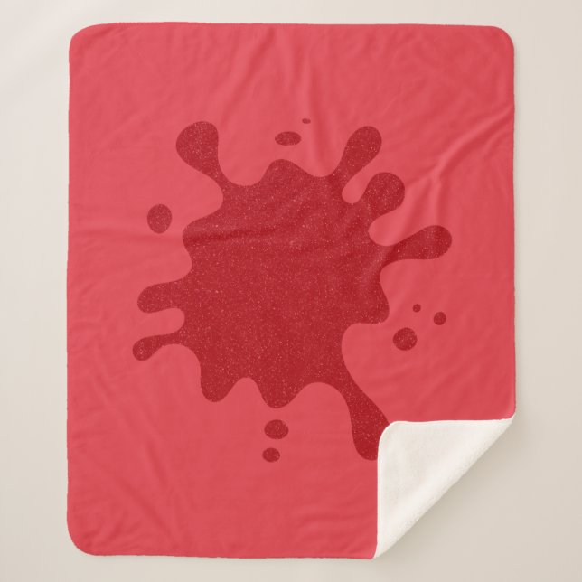 Sherpa Couverture Splash Bruit Rouge Tomate – Personnalis (Devant)