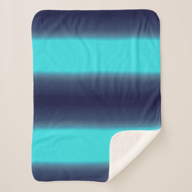 Sherpa Couverture Vagues Bleu Turquoise Magique (Devant)