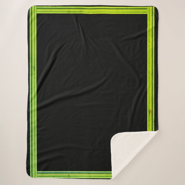 Sherpa Couverture verte et noire 60 po x 80 po (Devant)